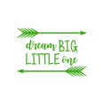 thumbnail image 1 of Dream Big Little One Quote Wall Decal Nursery Kids Decor Arrow Sticker f3 (lime tree green), 1 of 1