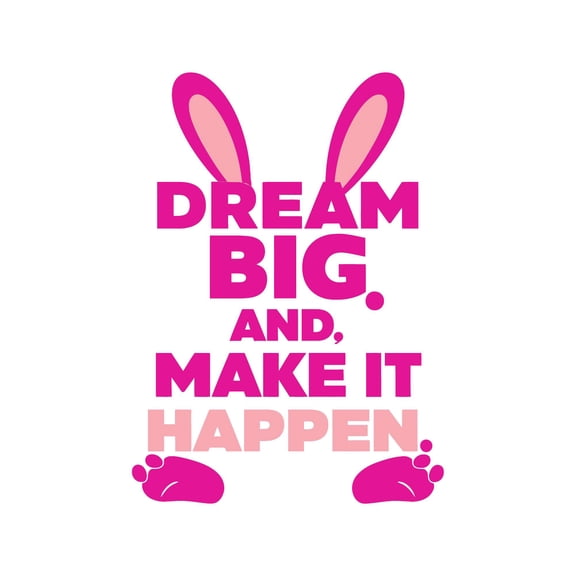Dream Big Make It Happen Ambitious Visionary Inspirational Driven Quote Wall Art Sticker Designs Vinyl Stickers For Home House Walls Rooms Windows Bedroom Decoration Size (20x20 inch)