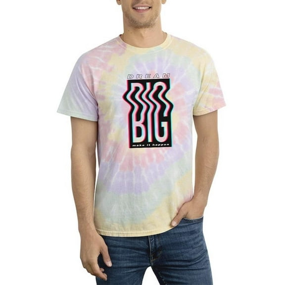 Dream Big Make It Happen Tie Dye Spiral Men -Image by Shutterstock, Male Small