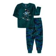 Dream Big Peace Out Boys Animal Print Long-Sleeve Top & Pant Pajama Set, 2-Piece, Sizes 4-16