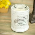 thumbnail image 1 of Dream Bigger Actions Louder Faith Stronger Grey Leaves White Ceramic Stone Jar Warmer, 1 of 2