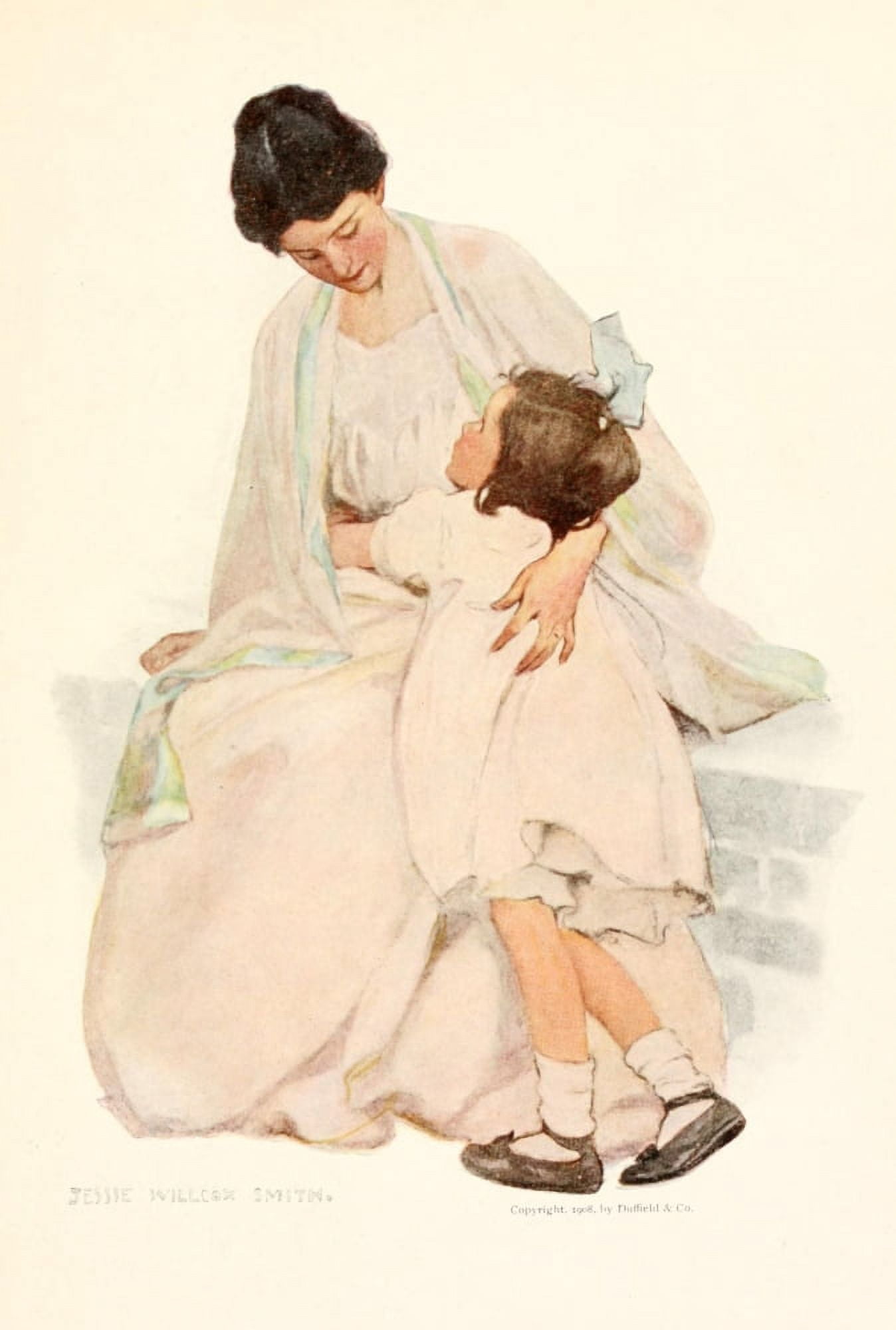 Dream Blocks 1908 Home Canvas Art - Jessie Willcox Smith (24 x 36)