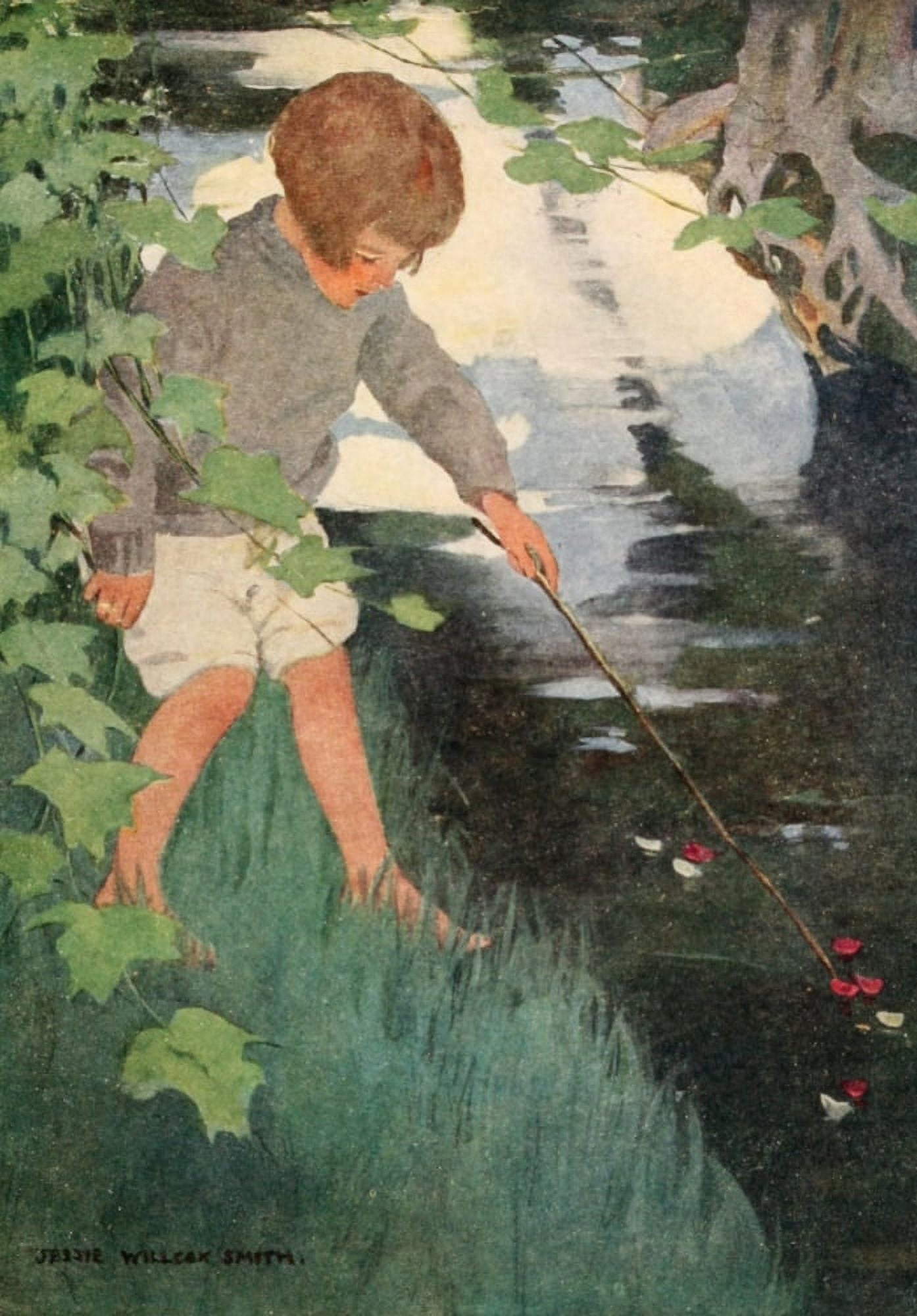 Dream Blocks 1908 Treasure craft Canvas Art - Jessie Willcox Smith (18 x 24)