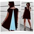 thumbnail image 1 of Dream Boat Chiffon Colorblock Tunic In Plus Sizes From Small To 3 XL, 1 of 5