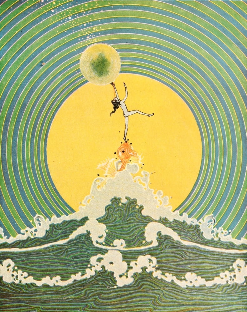 Dream Boats & Other Stories 1920 Songs inside the bubbles Canvas Art - DS Walker (18 x 24)