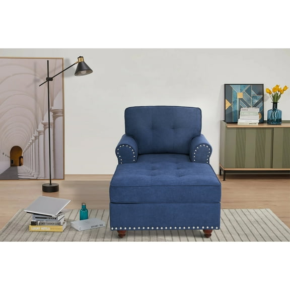 Dream C 34" Wide Linen Chaise Lounge