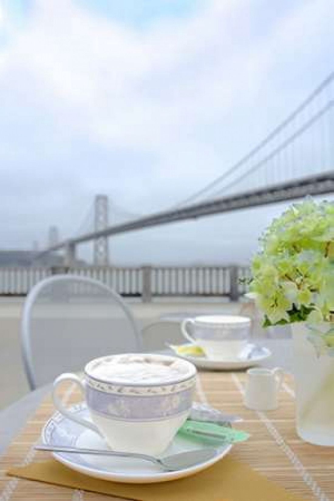 Dream Cafe Bay Bridge - 2 Canvas Art - Alan Blaustein (12 x 18)