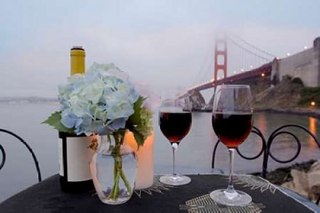 Dream Cafe Golden Gate Bridge - 13 Canvas Art - Alan Blaustein (12 x 18)