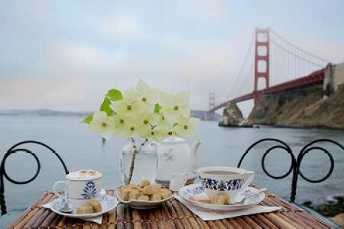 Dream Cafe Golden Gate Bridge - 15 Canvas Art - Alan Blaustein (24 x 36)