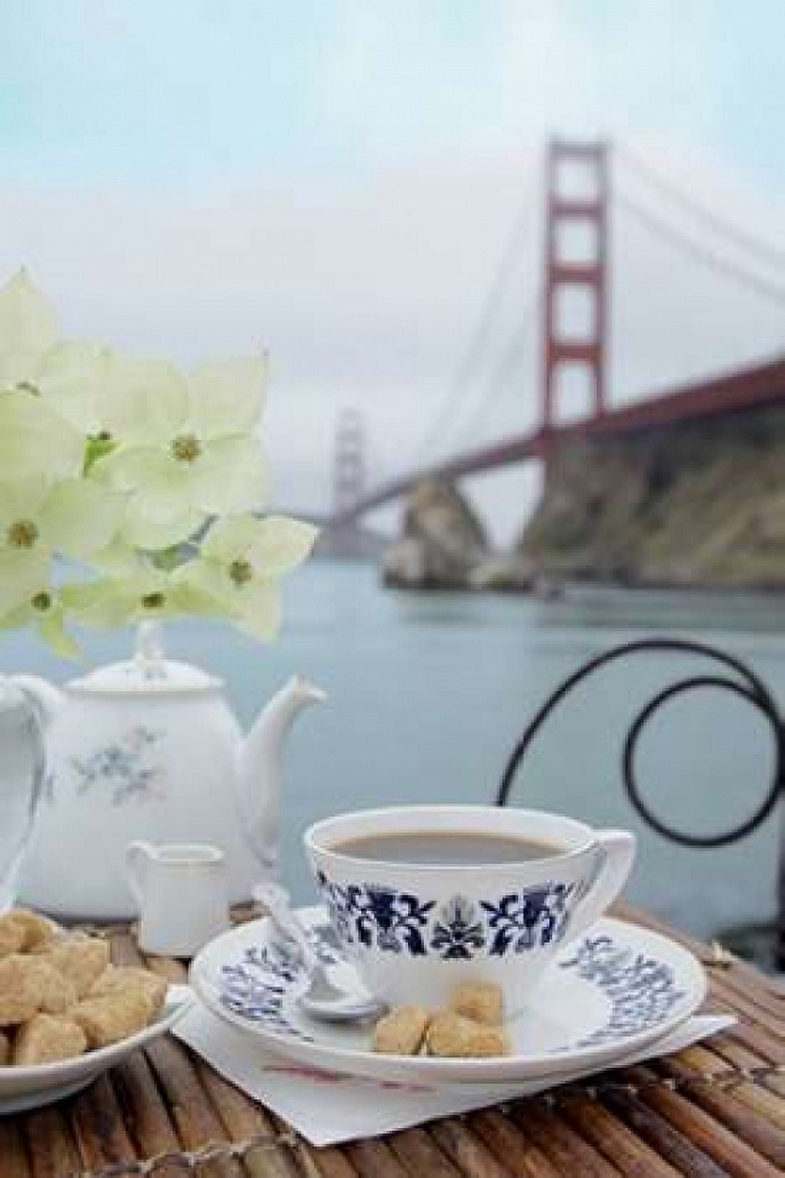 Dream Cafe Golden Gate Bridge - 16 Canvas Art - Alan Blaustein (12 x 18)