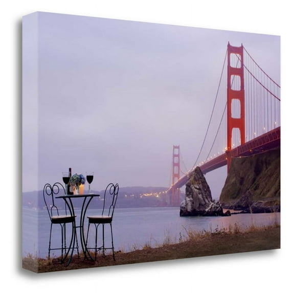 Dream Cafe Golden Gate Bridge - 35 by Alan Blaustein Canvas Fabric Multi-Color