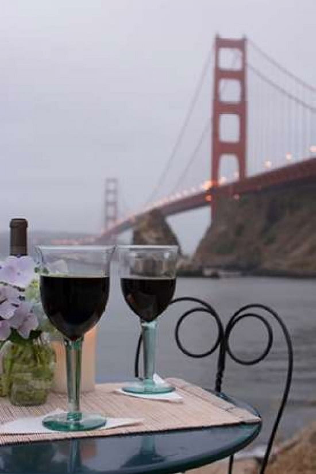 Dream Cafe Golden Gate Bridge - 38 Canvas Art - Alan Blaustein (12 x 18)