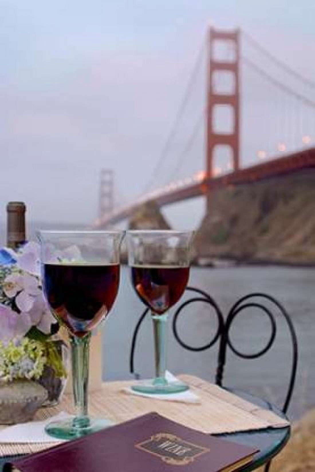 Dream Cafe Golden Gate Bridge - 39 Canvas Art - Alan Blaustein (12 x 18)