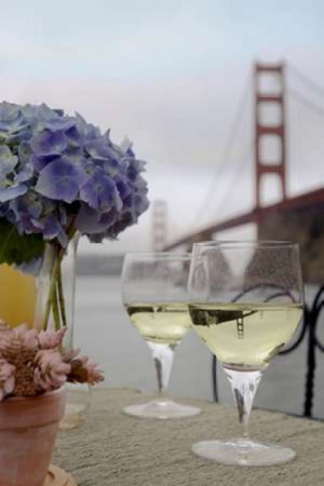 Dream Cafe Golden Gate Bridge - 4 Canvas Art - Alan Blaustein (12 x 18)