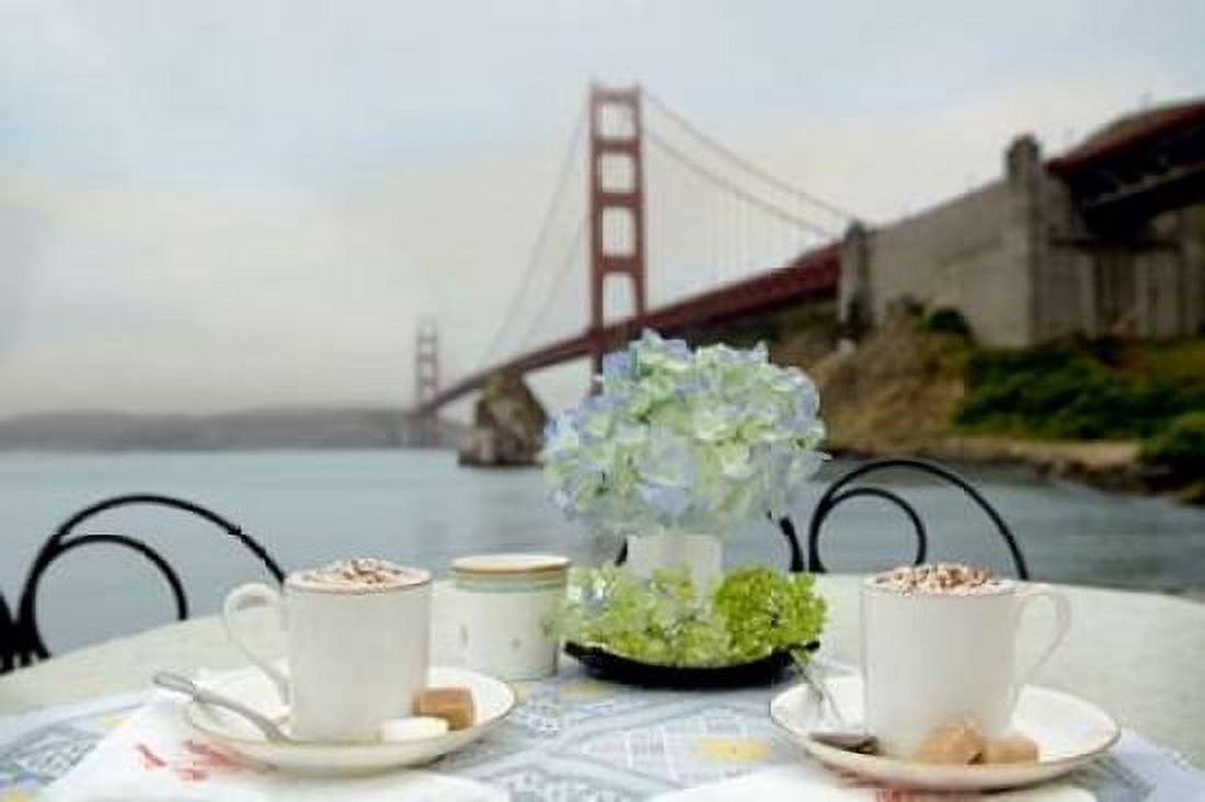 Dream Cafe Golden Gate Bridge - 5 Canvas Art - Alan Blaustein (24 x 36)