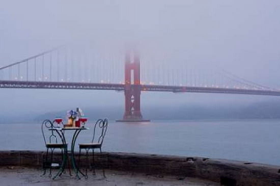 Dream Cafe Golden Gate Bridge - 56 Canvas Art - Alan Blaustein (24 x 36)