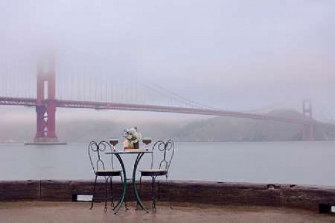 Dream Cafe Golden Gate Bridge - 58 Canvas Art - Alan Blaustein (24 x 36)