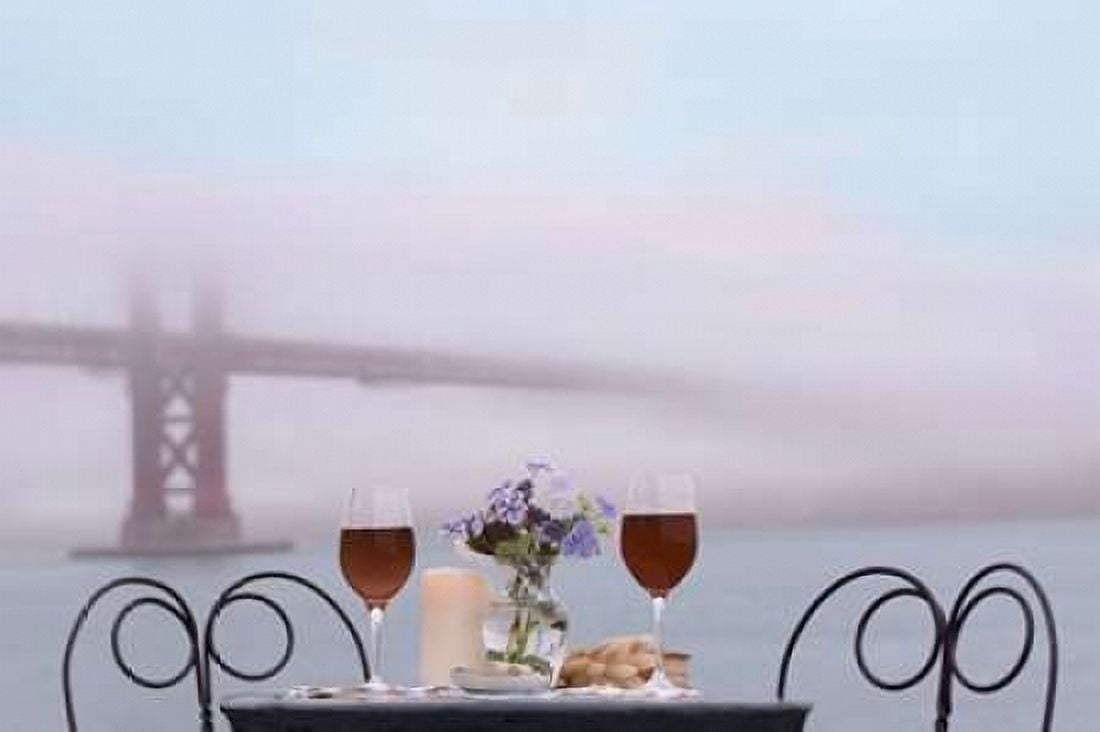 Dream Cafe Golden Gate Bridge - 59 Canvas Art - Alan Blaustein (24 x 36)