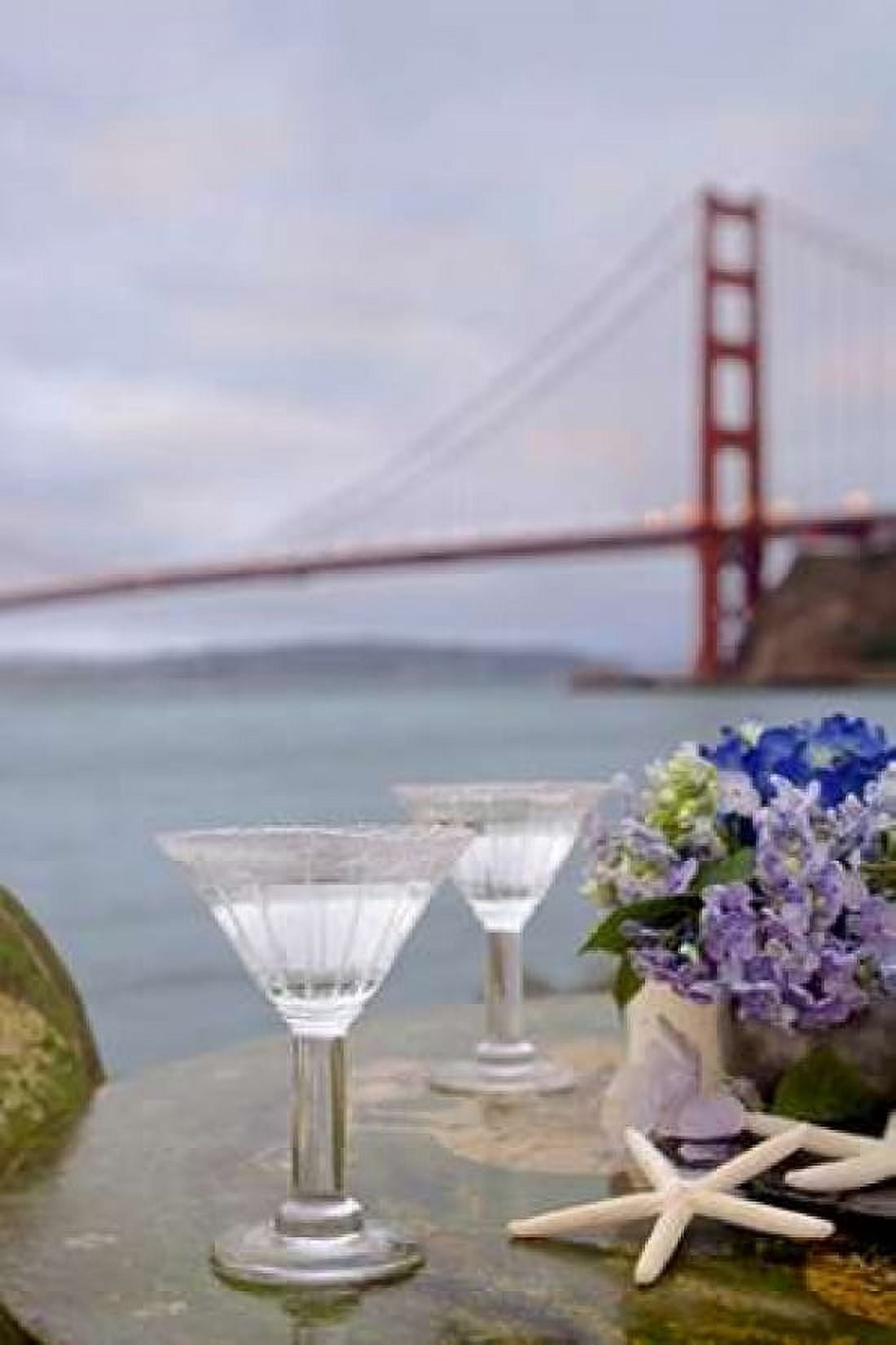 Dream Cafe Golden Gate Bridge - 64 Canvas Art - Alan Blaustein (12 x 18)