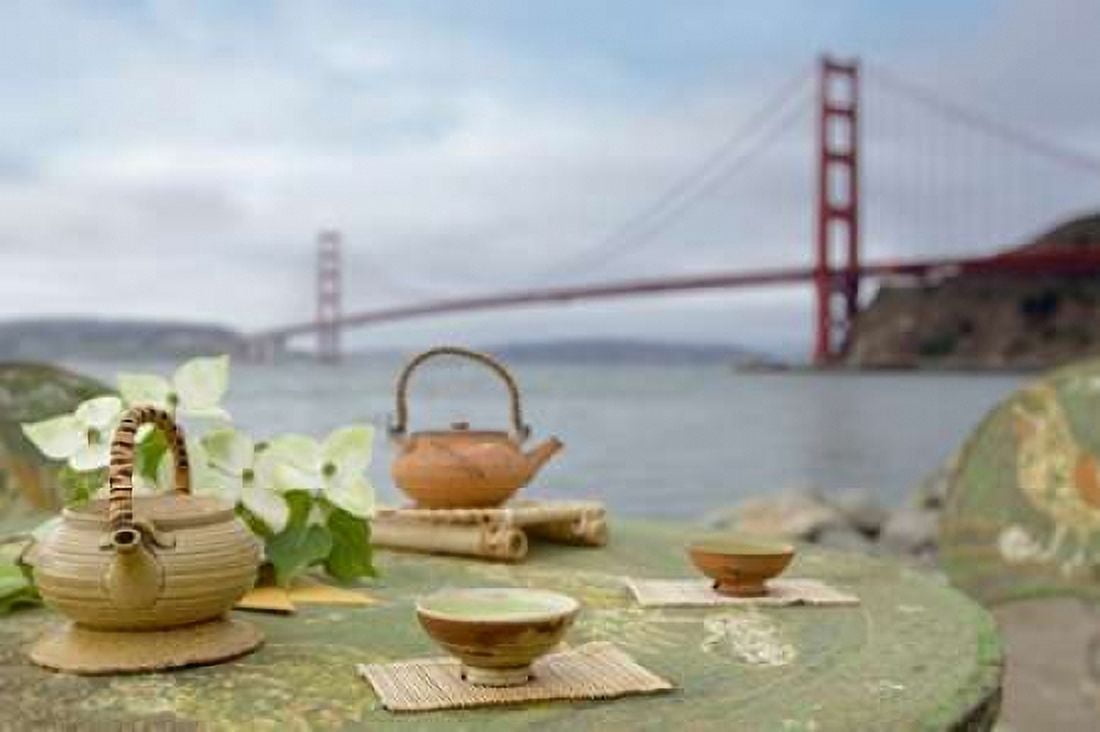 Dream Cafe Golden Gate Bridge - 66 Canvas Art - Alan Blaustein (12 x 18)