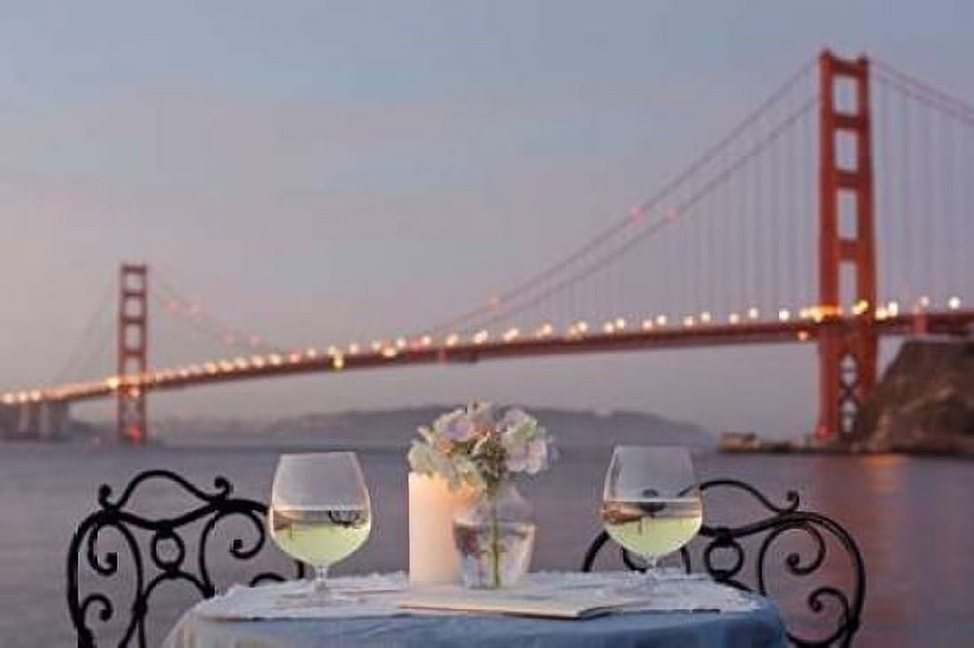 Dream Cafe Golden Gate Bridge - 77 Canvas Art - Alan Blaustein (24 x 36)