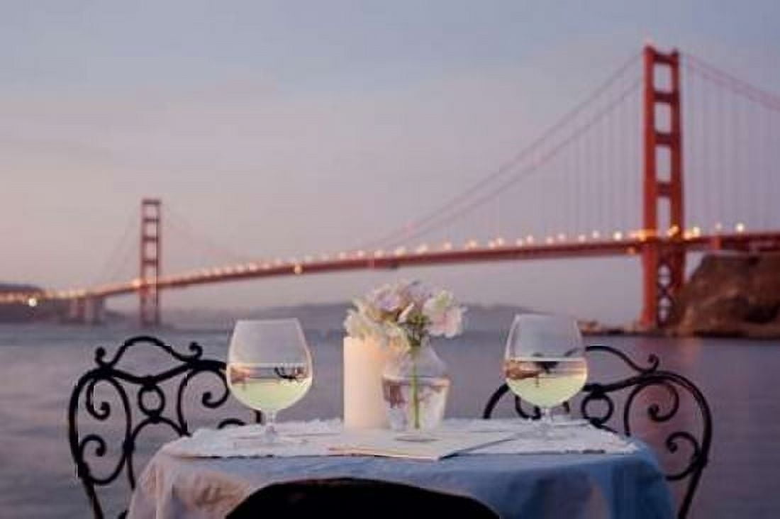 Dream Cafe Golden Gate Bridge - 78 Canvas Art - Alan Blaustein (24 x 36)