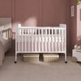 thumbnail image 1 of Dream On Me Carson Classic 3-in-1 Portable Crib in White, Removable Wheels, Converts from Baby Crib to Toddler Bed, Day Bed and Kids Sofa, Three Adjustable Mattress Height Positions, 1 of 9
