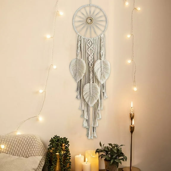 Dream Catcher Boho Tree of Life Large Handmade Macrame Wall Hanging Bohemian for Girls Wedding Party Nursery Cafe Home Bedroom Gypsy Decor with Gift Box