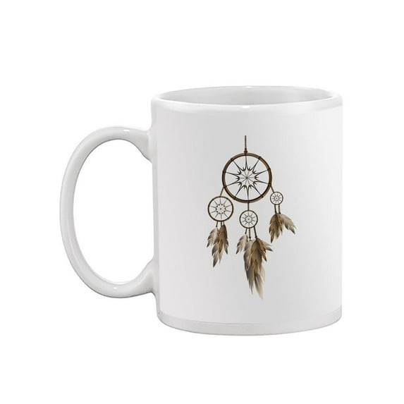 Dream Catcher Brown Feathers Mug -Image by Shutterstock,