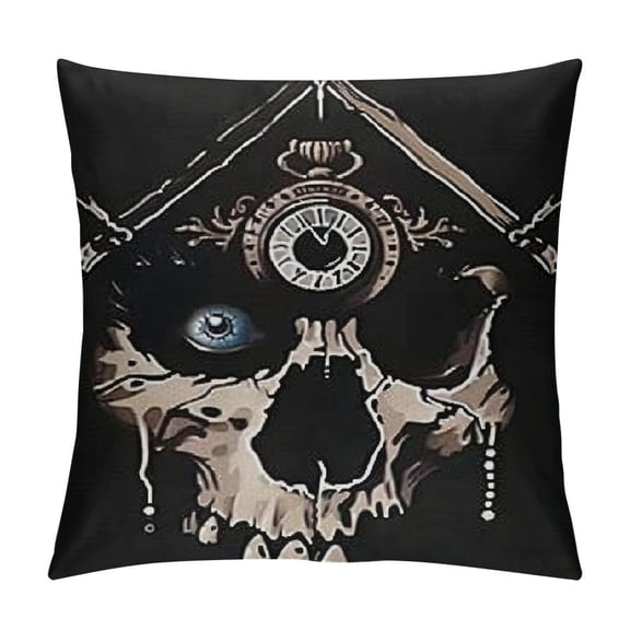 Dream Catcher Clock Animal Bird Throw Pillow, Multicolor