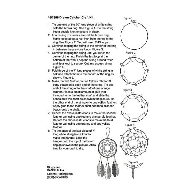 Dream Catcher Craft Kit Craft Kits 12 Pieces
