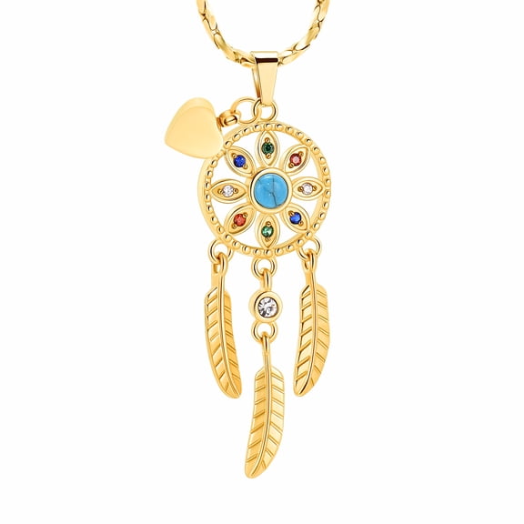 Dream Catcher Cremation Jewelry Urn Necklaces for Ashes Heart  Keepsake Memorial Hollow Pendant for Women Men
