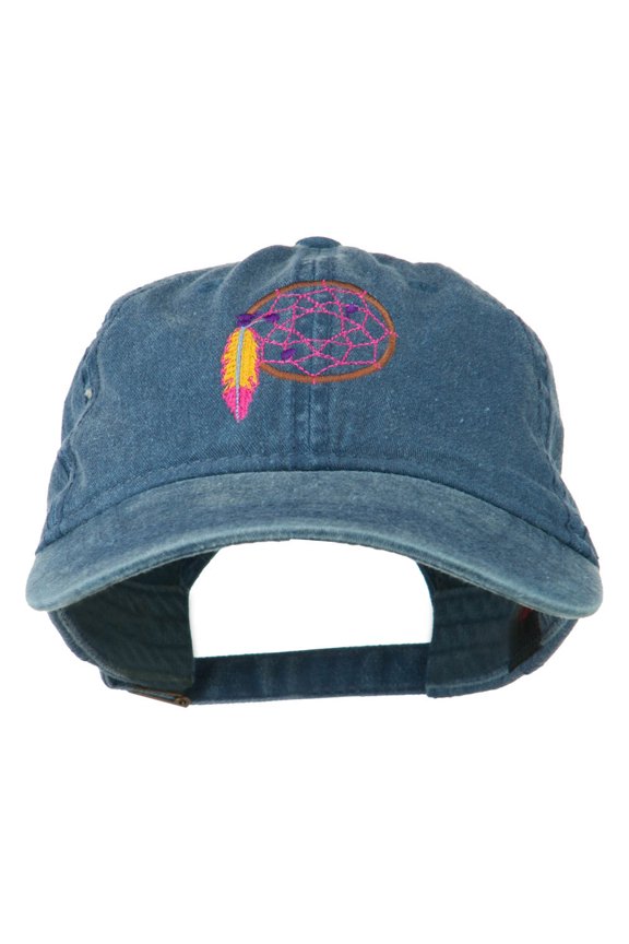 Dream Catcher Embroidered Washed Cap - Navy OSFM