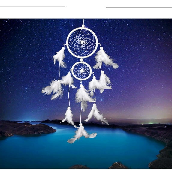 Dream Catcher with Feather Light, Handmade Dream Catchers for Adults and Girls, LED Dreamcatcher Wall Hanging Love Heart Bedroom Home Bedside Wedding Party Festival Decoration and Gift