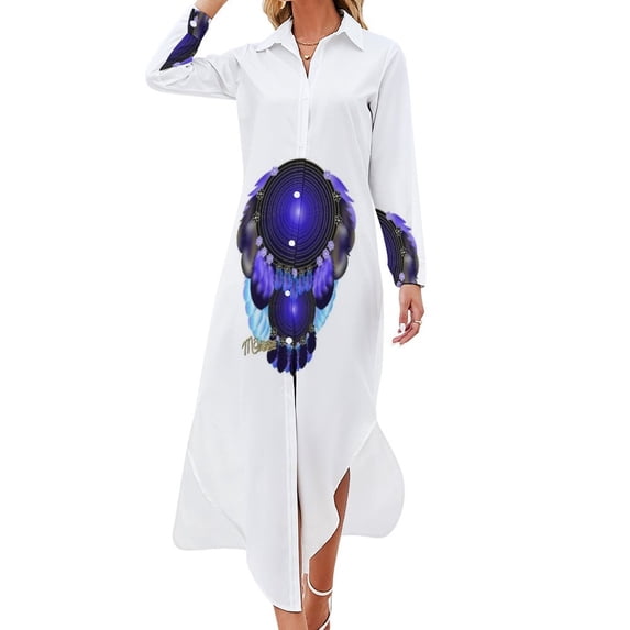 Dream Catcher Long Sleeved Shirt Dress women's luxury party dress women's summer clothing