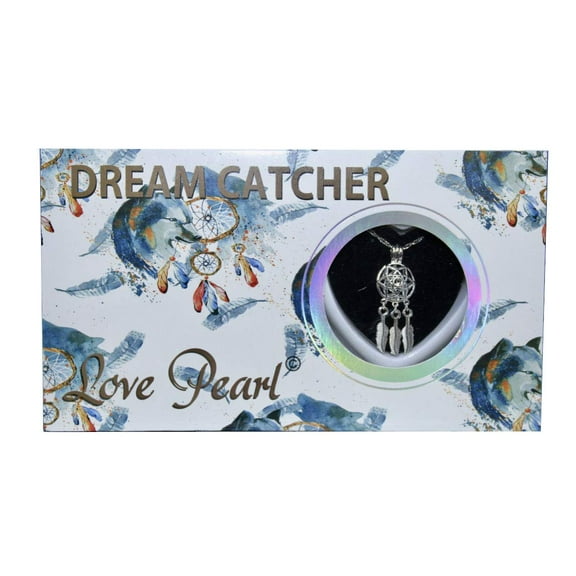 Dream Catcher Love Wish Pearl Kit Chain Necklace Kit Pendant Cultured Pearl in Kit Set with Stainless Steel Chain 16"