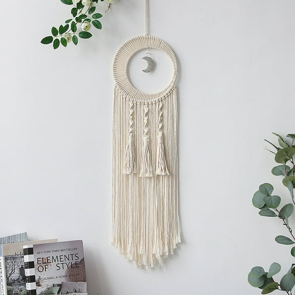 Dream Catcher Macrame Boho Wall Hanging Decor Tapestry Woven Tassels Dreamcatcher Decoration for Teen Girl Room Nursery Bedroom Dorm Gift