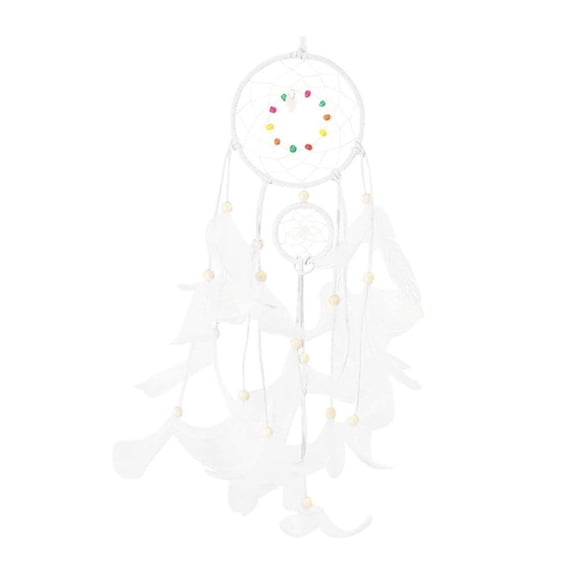 Dream Catcher, Night Light Feather Night Lights Wall Hanging Home Decor Night Lamp (White)