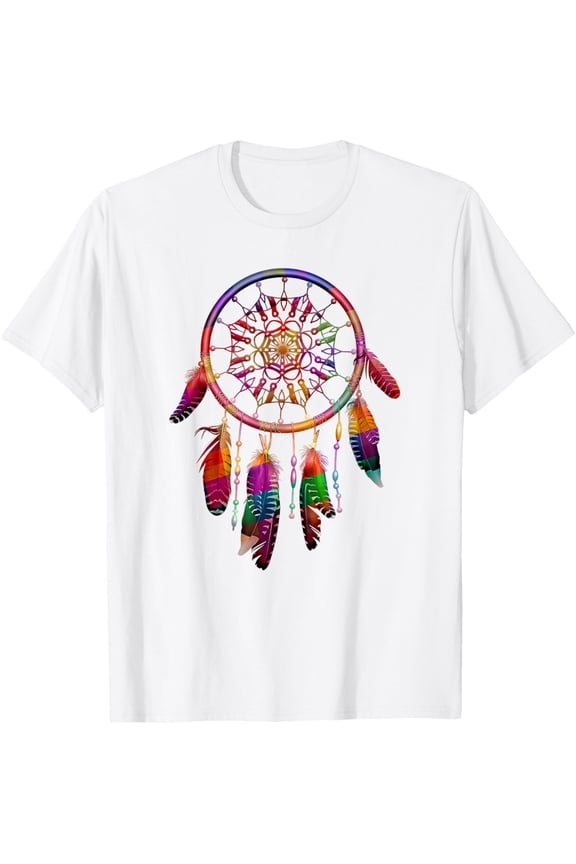 Dream Catcher T-Shirt Native American Boho Dreamcatcher Gift T-ShirtMen's and women's pure cotton short-sleeved shirts