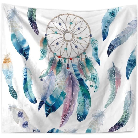 Dream Catcher Tapestry Bohemian Mandala Hanging Tapestries Wall Art Decor Beach Throw Table Runner/Cloth 51" X 60"Inches