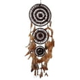 thumbnail image 1 of Dream Catcher for Wall Hanging Decoration, Handmade Dream Catcher for Home Decor, Living Room, Bedroom, Drawing Room, Balcony, Garden, Party, Cafe, Office, Brown (3 Ring), 1 of 4