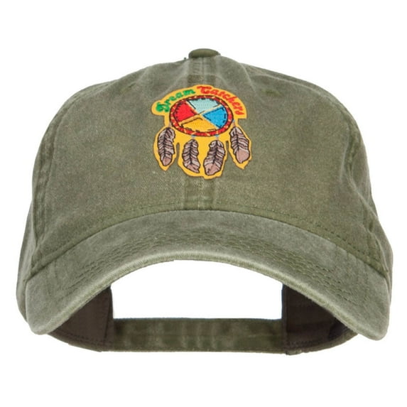 Dream Catchers Patched Washed Cap - Olive Green OSFM