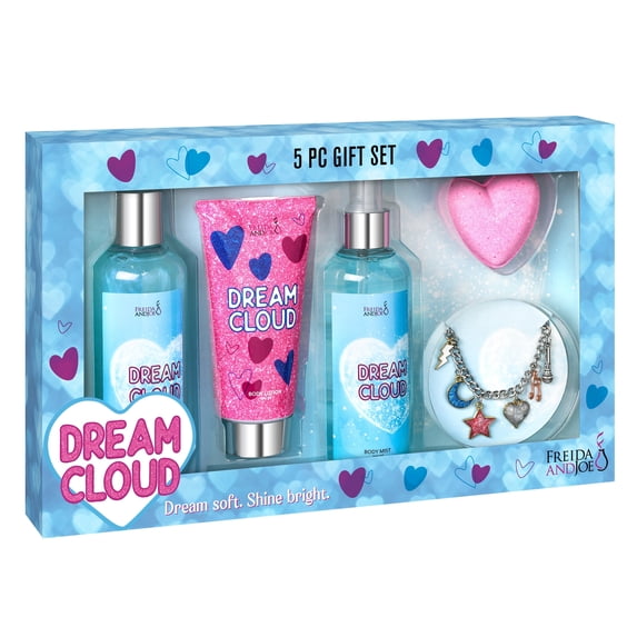 Dream Cloud Teen Spa Gift Set – Dream Soft, Shine Bright Cotton Candy Baht and Body Collection