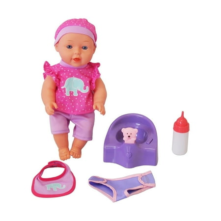 Dream Collection 12" Baby Doll with Musical Potty - Pink