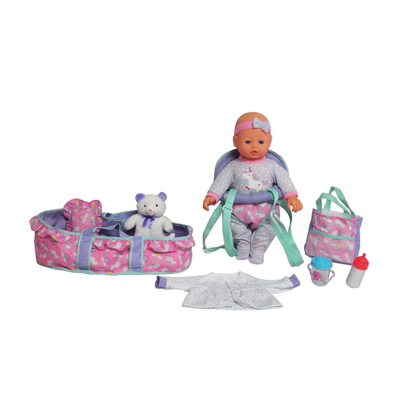 Dream Collection 16 Baby Doll Travelling Set - Blue 