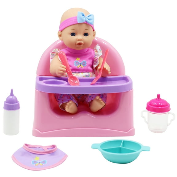 Dream Collection: Feeding Fun Doll Set w/ 12" Baby Doll - Gi-Go Dolls, Kids Playset, Ages 3+