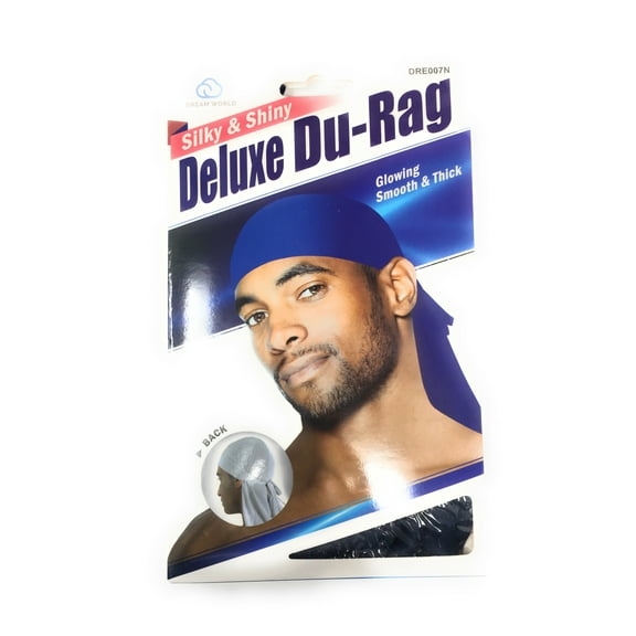 Dream Deluxe Luxury Silky Shiny Durag Wave Builder Smooth Thick Du Rag Navy
