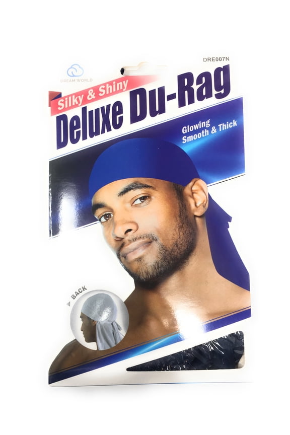 Deluxe Luxury Silky Shiny Durag Wave Builder Smooth Thick Du Rag Navy