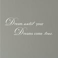 thumbnail image 1 of Dream Until Your Dreams Come True Wall Decal - Inspirational Quote PVC Vinyl Sticker - Motivational Wall Art for Home, Office, or Bedroom Decor - Removable and Easy, 1 of 3