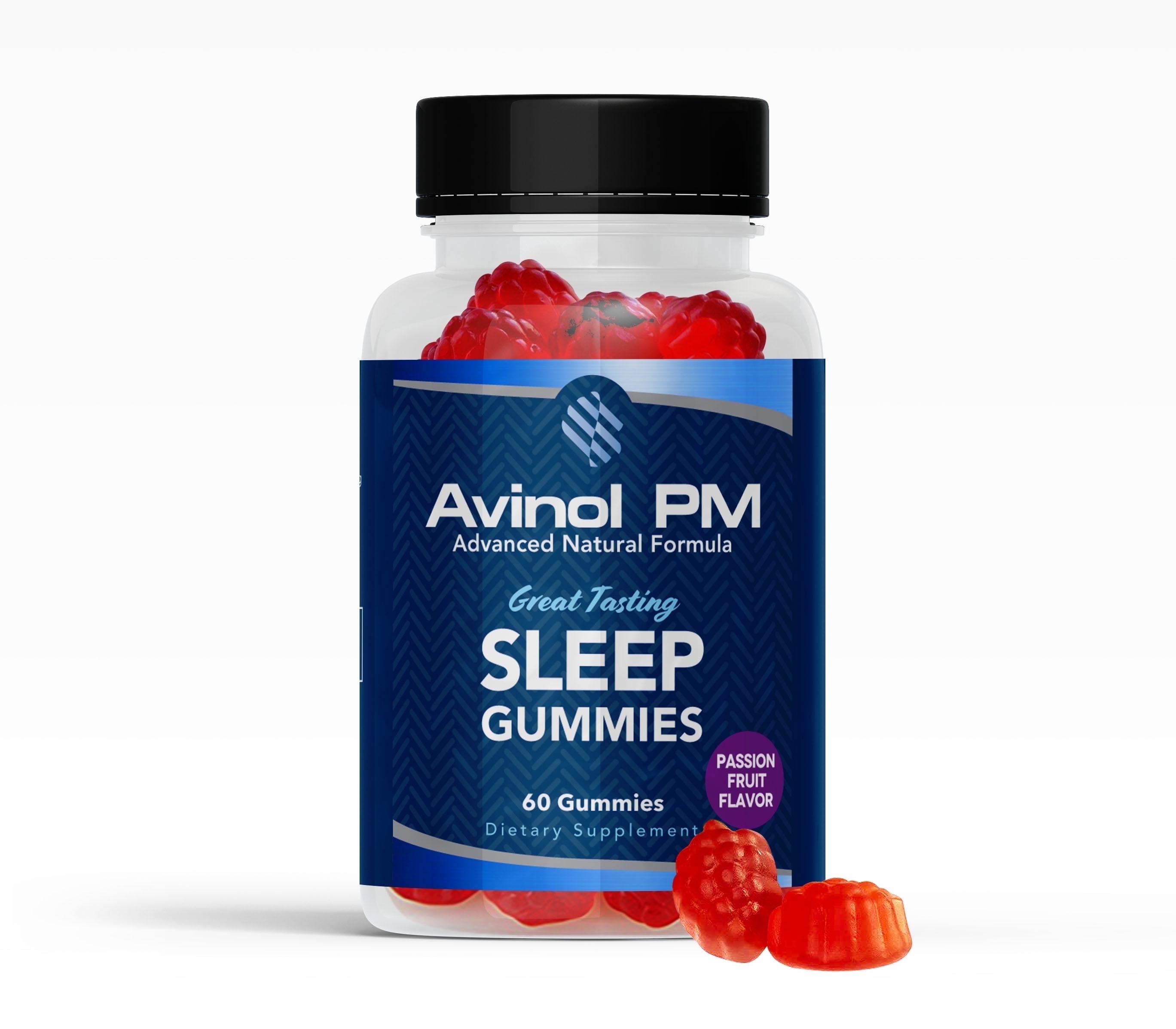 Avinol PM Sleep Aid Gummies - Passion Fruit Flavor, 60 Count